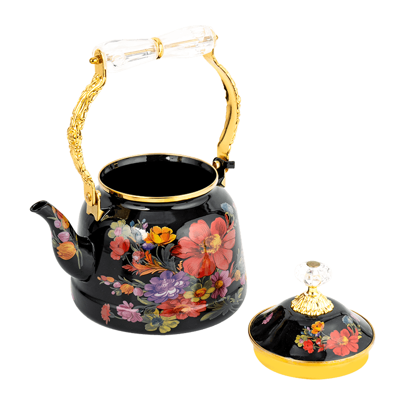 Set di teiere di smalto floreale TK618