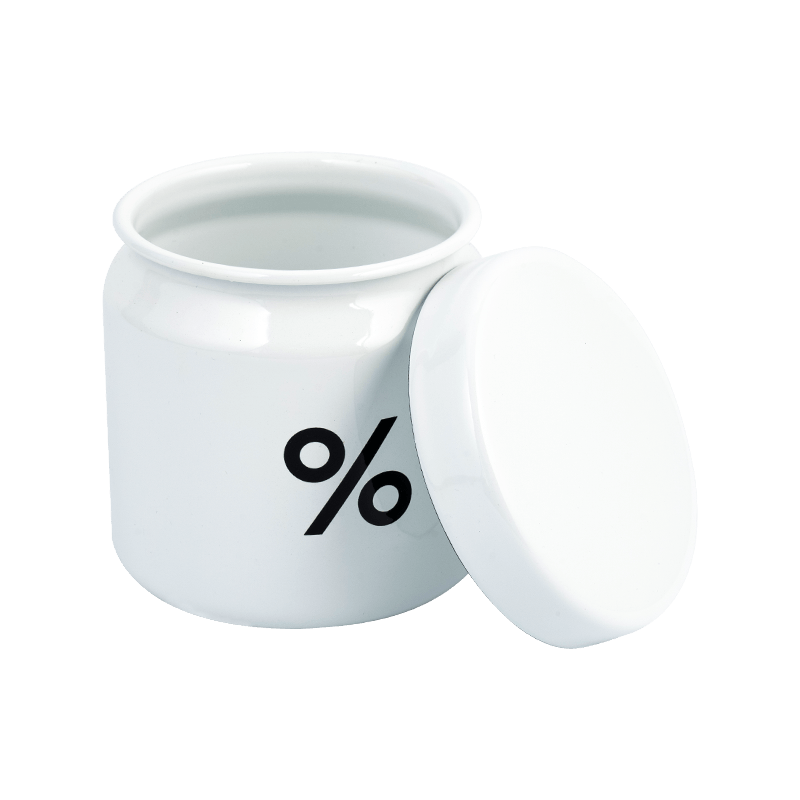 Barattolo di caffè a smalto