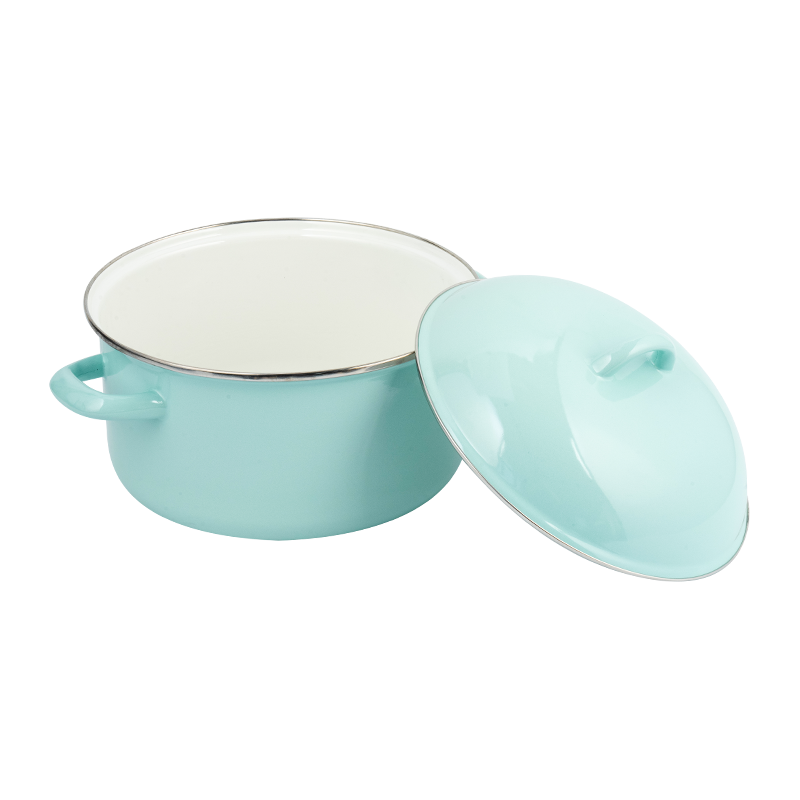 Stockpot dritta a doppia manina con smalto 801D