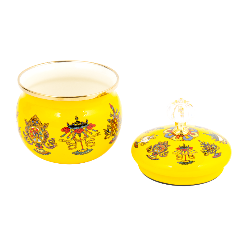 Barattolo di zucchero smaltato da 9 cm