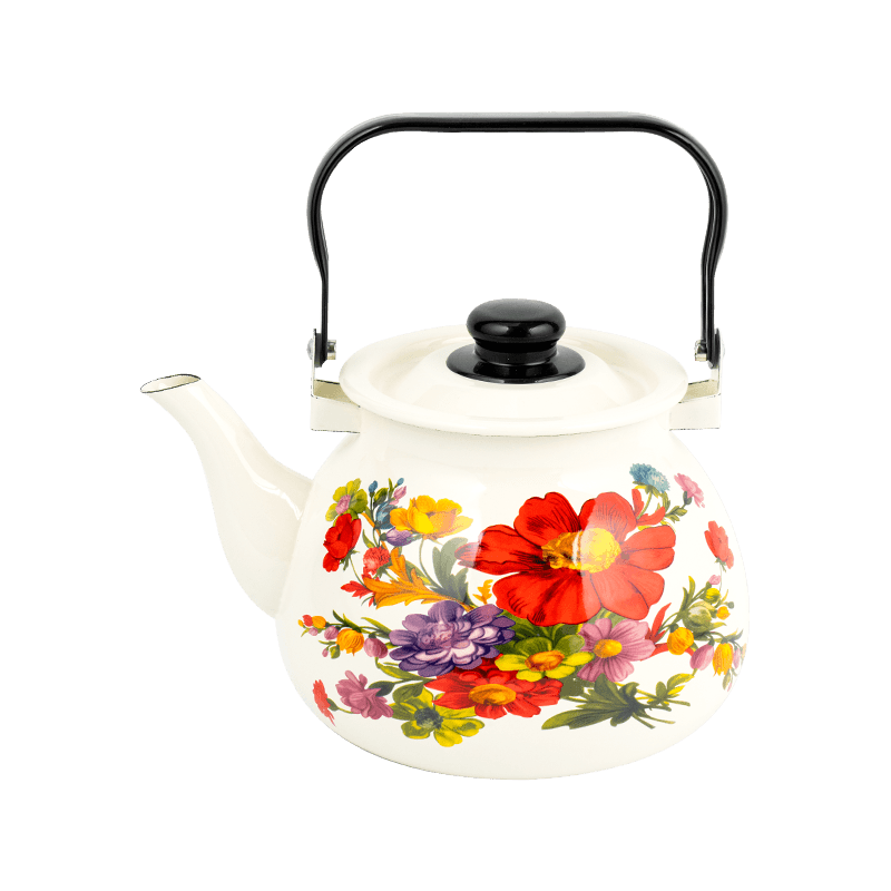 TK305 Henamel Rim Tea Kettle