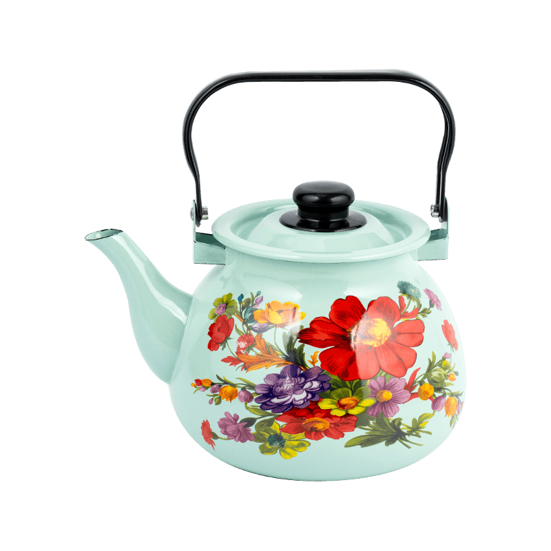TK305 Henamel Rim Tea Kettle