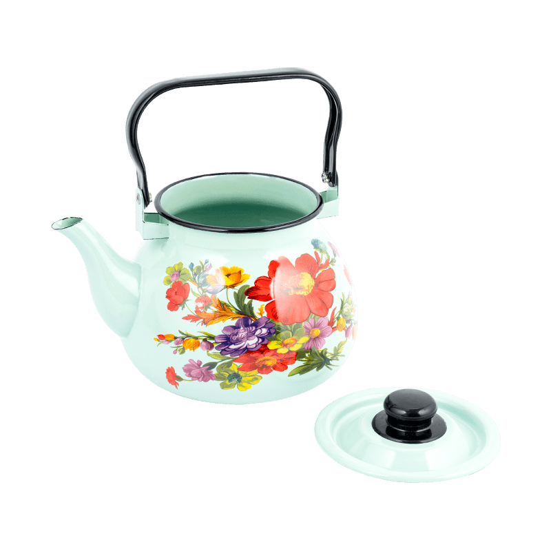 TK305 Henamel Rim Tea Kettle