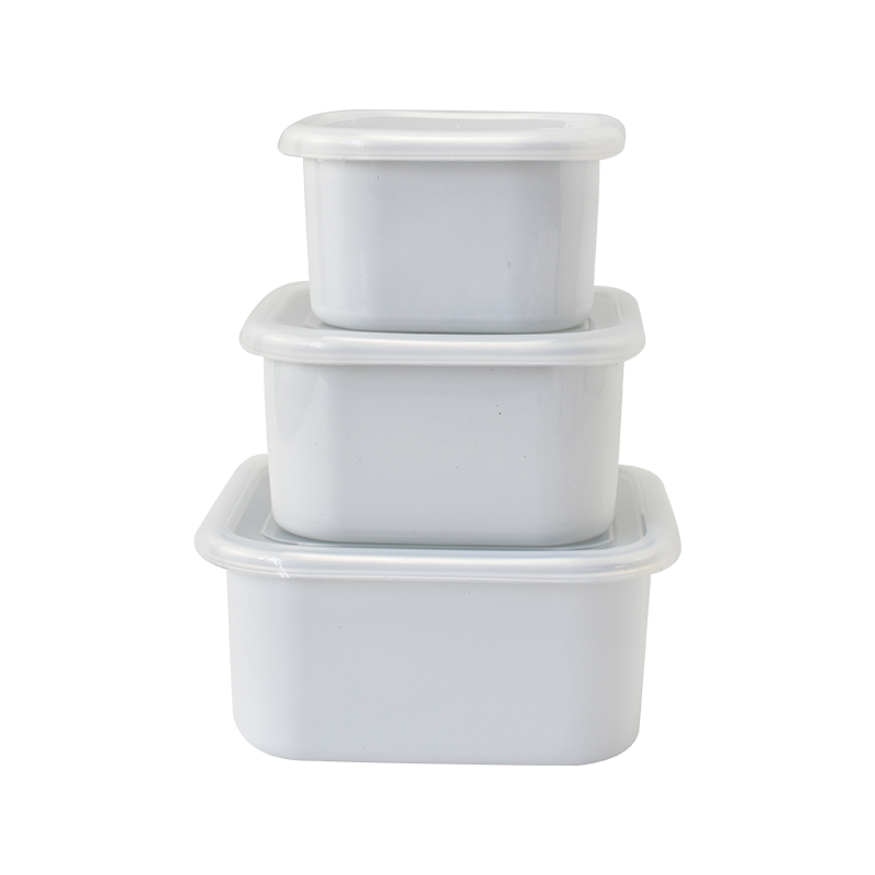 Ciotola di ghiaccio quadrato smaltato